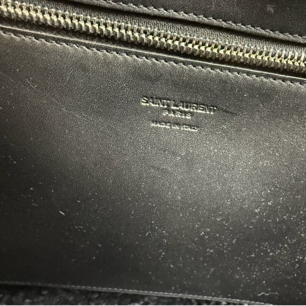 Saint Laurent Panier Medium Shopping Tote Bag in Black Raffia - Picture 9 of 10